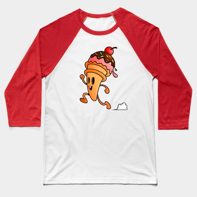 IceCream Baseball T-Shirt by Anrego